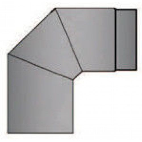Rauchrohrbogen 3-teilig 90° geschliffen Durchmesser 120mm