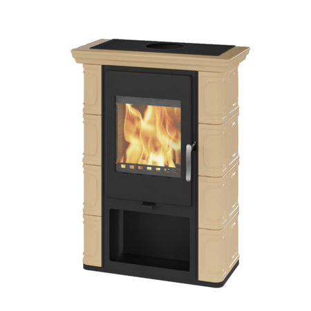 Thorma Kaminofen BORGHOLM Exclusive  Keramik Cappuccino 6 kW | klimaworlv.com