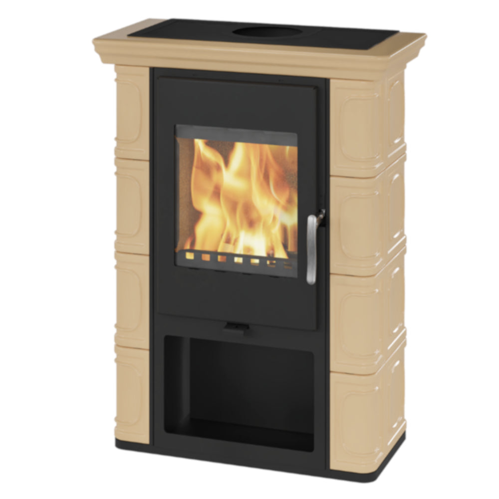 Thorma Kaminofen BORGHOLM Exclusive Keramik Cappuccino 6 kW | Klimaworld.com