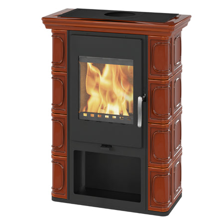Thorma Holzofen BORGHOLM Exclusive Keramik Dunkelbraun 6 kW | klimaworld.com