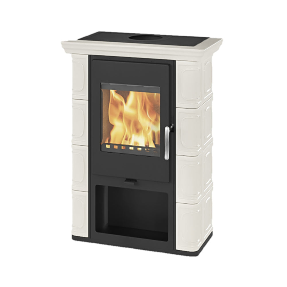 Thorma Kaminofen BORGHOLM Exclusive Keramik Elfenbein 6 kW | Klimaworld
