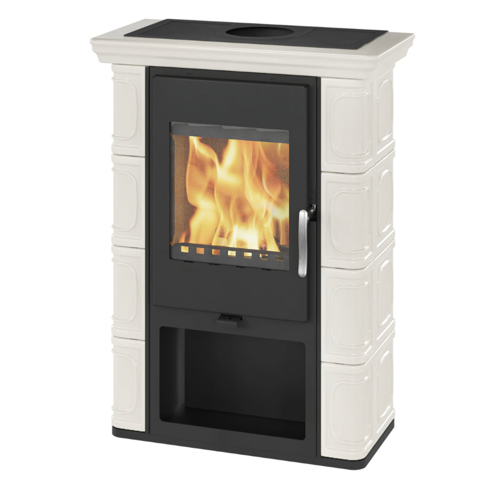 Thorma Kaminofen BORGHOLM Exclusive Keramik Elfenbein 6 kW | Klimaworld.com