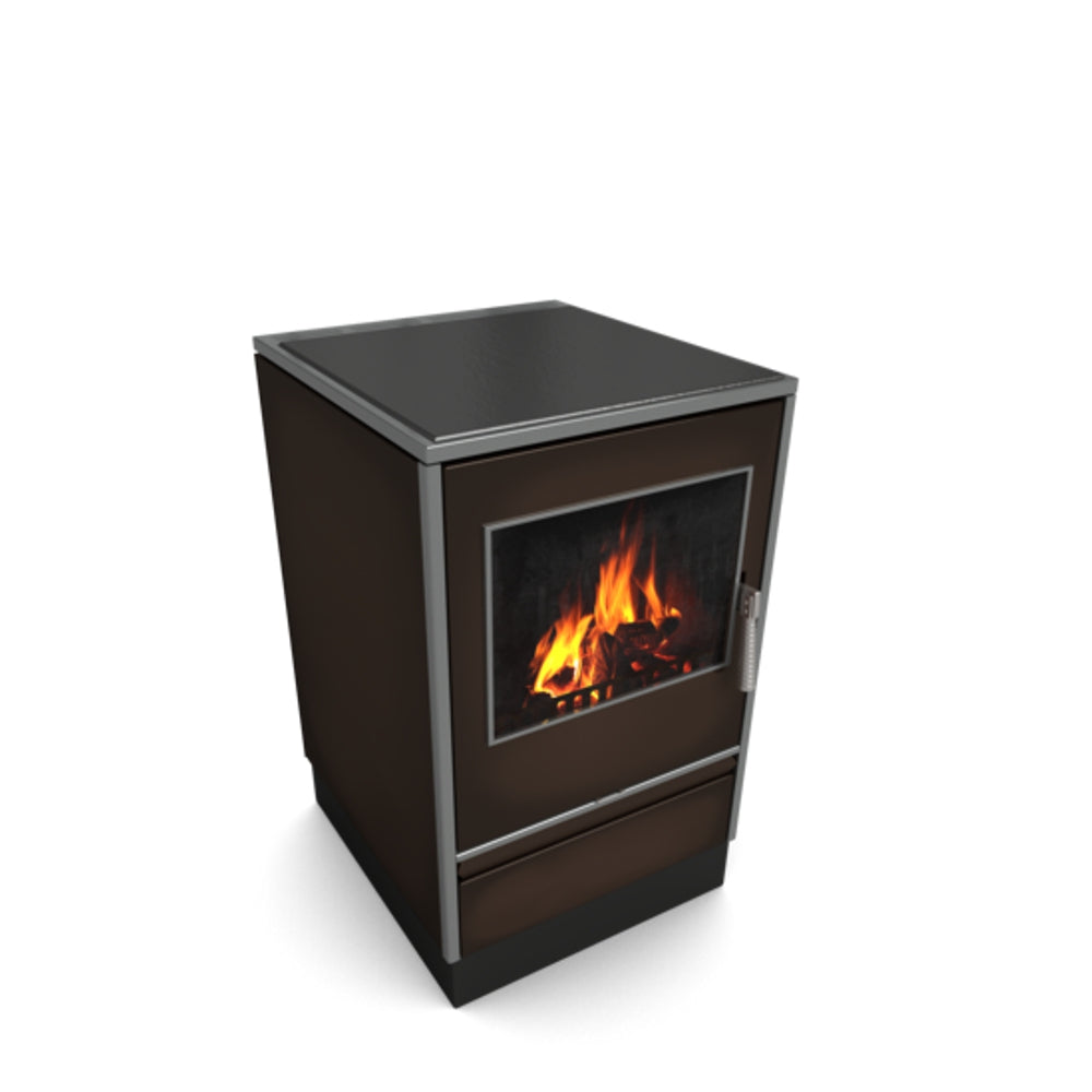 Glutos HHS 02 G Küchenherd mit Sichtscheibe in braun 5,5 kW | klimaworld.com
