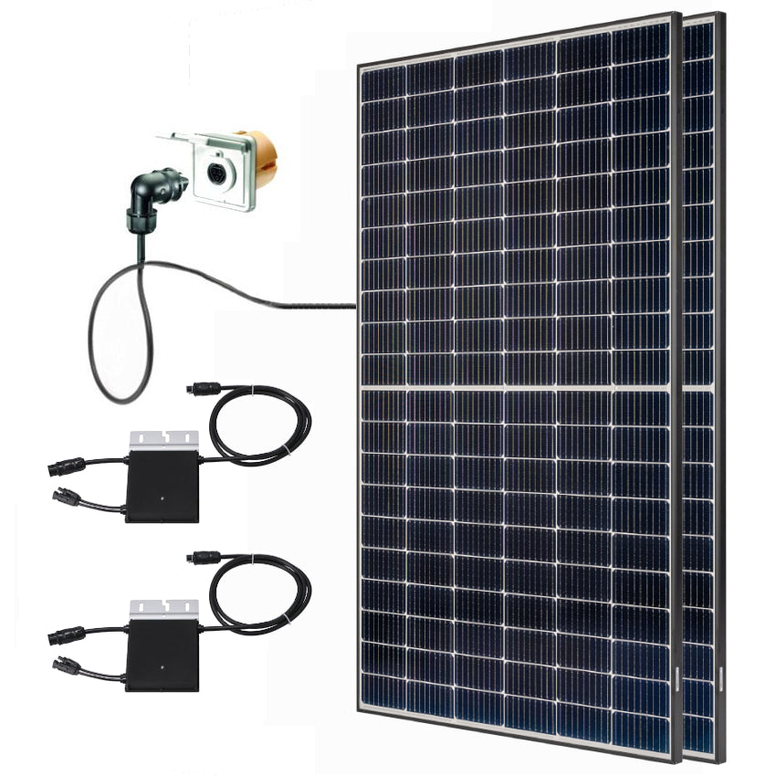 Balkonkraftwerk 600 W Photovoltaikanlage 8, steckfertig | klimaworld.com