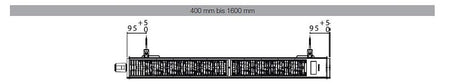 Buderus Waermepumpenheizkoerper Logatrend VC-Plan WP+ | Abmaße von oben | 400 - 1600 mm
