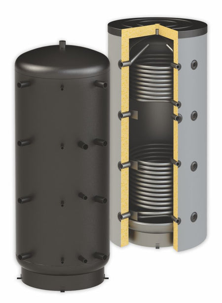 Pufferspeicher ThermoFlux 2000 Liter Heizungswasser PBM-RR 90° Anschlüsse 2 WT | klimaworlv.com
