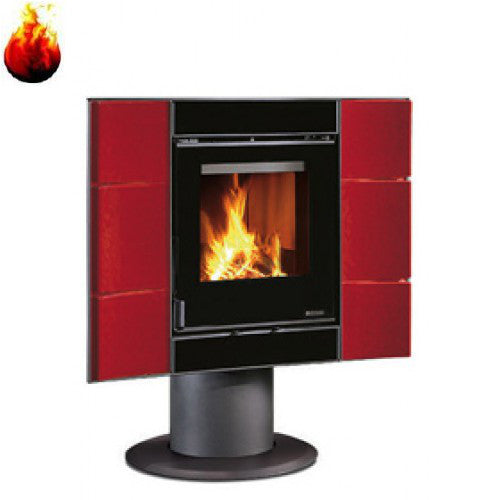 Holzofen Carillon 16:9 La Nordica Carillon Flat 6kW bordeaux