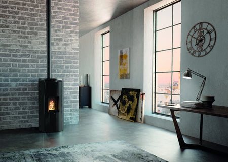 Edilkamin Pelletofen Celia Air Tight Plus  Stahl Schwarz