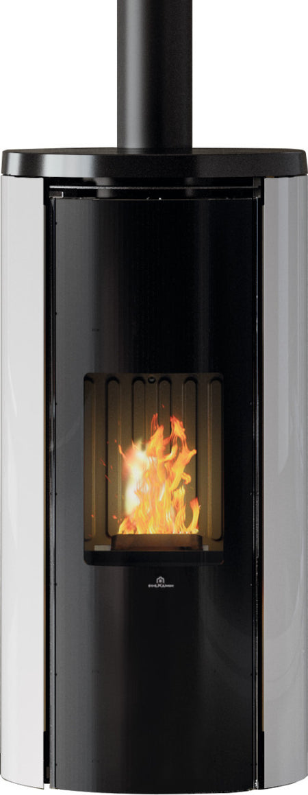 Edilkamin Pelletofen Celia Air Tight Plus Glas Weiß