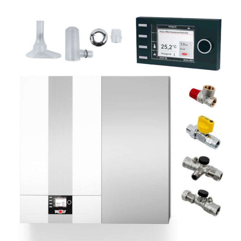 WOLF | Gasbrennwert-Zentrale | CGW-2-24/140L mit Regelung | 24 kW