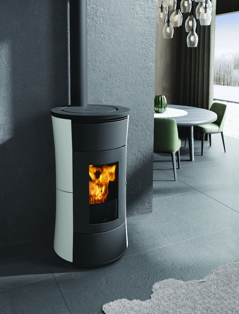 Edilkamin Cherie 9 Evo ATC Stahl mattweiß Ambiente