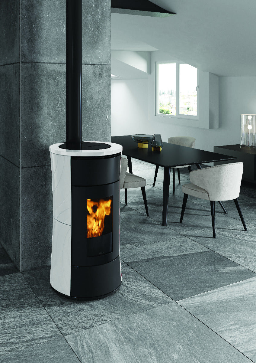 Edilkamin Cherie 11 Evo ATC Keramik weiß Ambiente