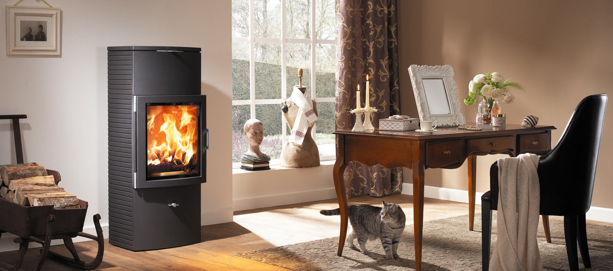 Kaminofen Austroflamm Chester Xtra mit Hintergrund