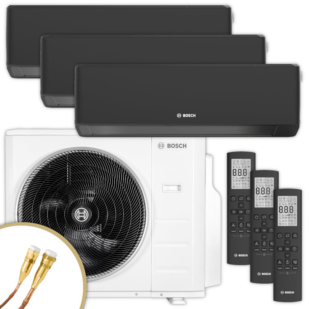 BOSCH Climate 7000 Multisplit Klimaanlage Set mit Wandgeraet, Aussengeraet und Fernbedienung | Klimaworld.com