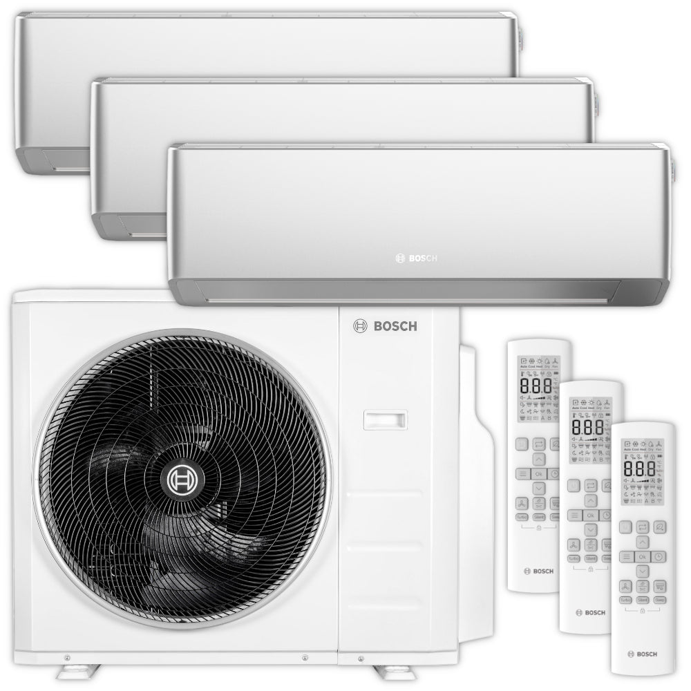 BOSCH Climate 7000 Multisplit Klimaanlage Set mit Wandgeraet, Aussengeraet und Fernbedienung | Klimaworld.com