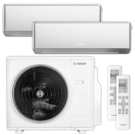 BOSCH Climate 7000 Multisplit Klimaanlage Set mit Wandgeraet, Aussengeraet und Fernbedienung | Klimaworld.com