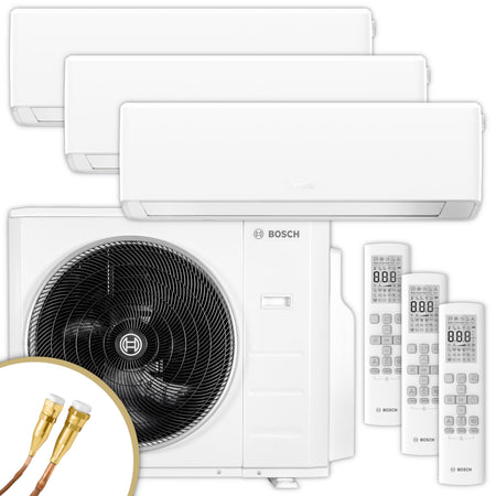 BOSCH Climate 7000 Multisplit Klimaanlage Set mit Wandgeraet, Aussengeraet und Fernbedienung | Klimaworld.com