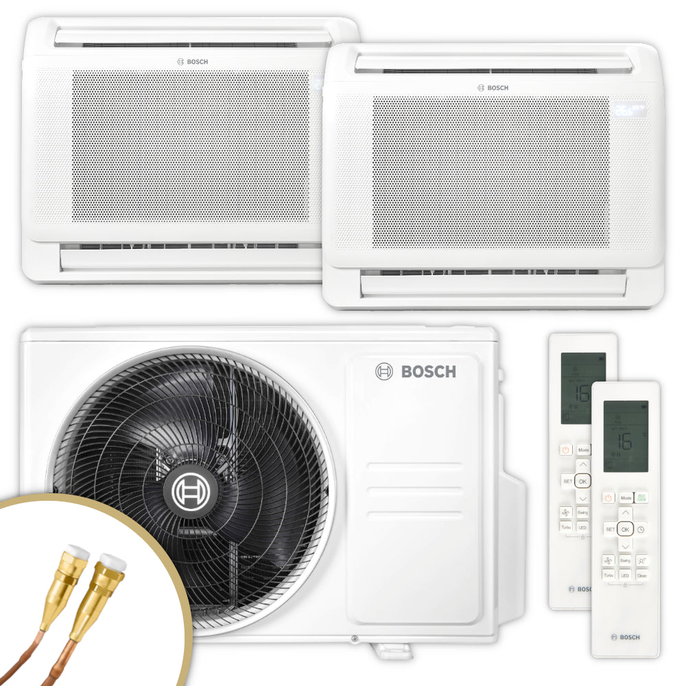 BOSCH Multisplit Klimaanlage Truhe Climate 5000 M | 2,6 kW + 3,5 kW | klimaworld.com