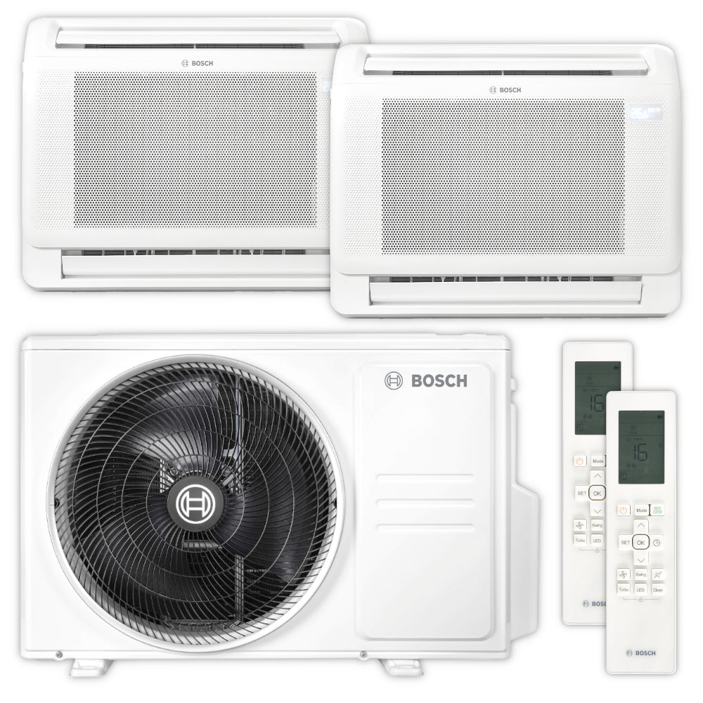 BOSCH Multisplit Klimaanlage Truhe Climate 5000 M | 2,6 kW + 2,6 kW | klimaworld.com