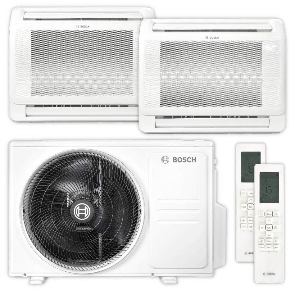 BOSCH Multisplit Klimaanlage Truhe Climate 5000 M | 2,6 kW + 3,5 kW | klimaworld.com