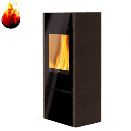 Kaminofen Coral 1 Luftheizer 6 kW Edilkamin Warmluftofen Stahl braun
