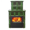 Kachelofen Coventry II K220 | Warmluftofen in Flaschengrün | 15 kW