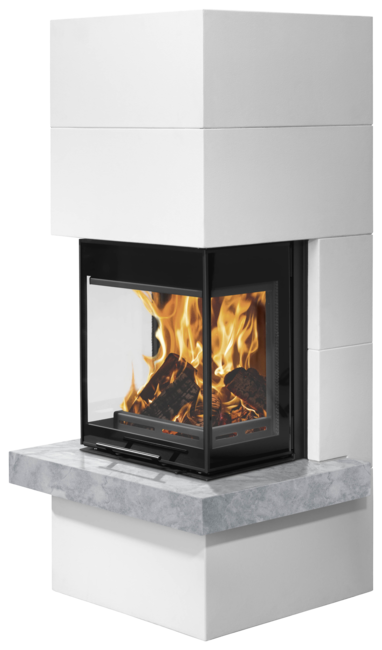 ORANIER | Club Tre | Kaminbausatz | Naturstein Grau | 7.0 kW | 