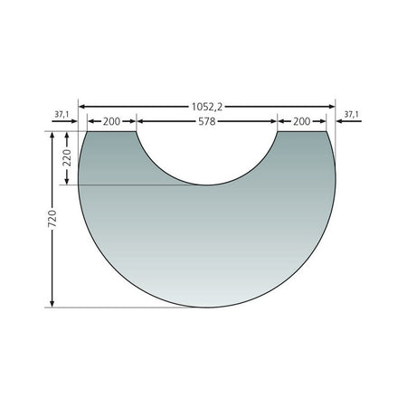 ORANIER | Glas-Vorlegeplatte 1052,2 x 500 mm 