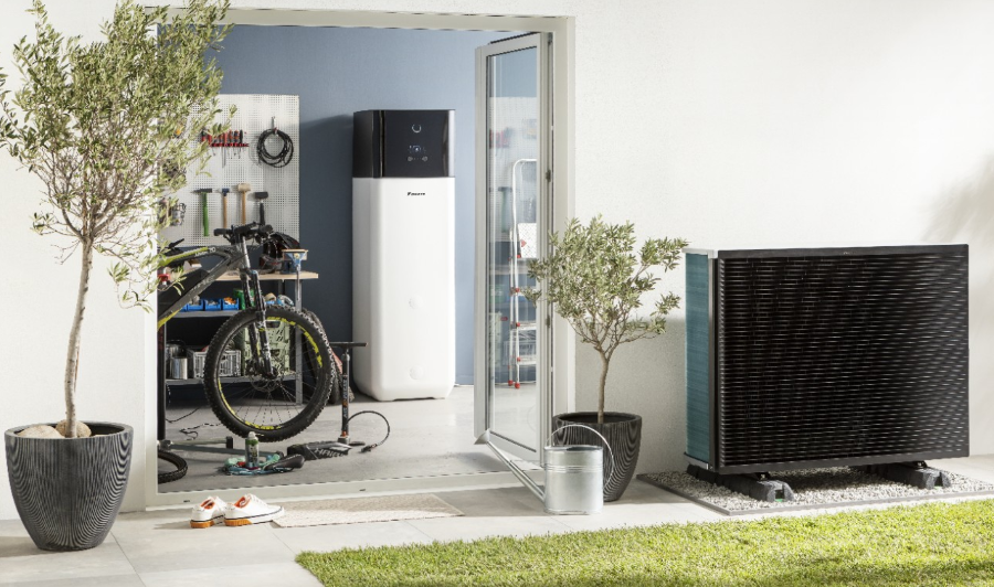 Wohnbeispiel Daikin Altherma Monoblock mit ech2o inneneinheit