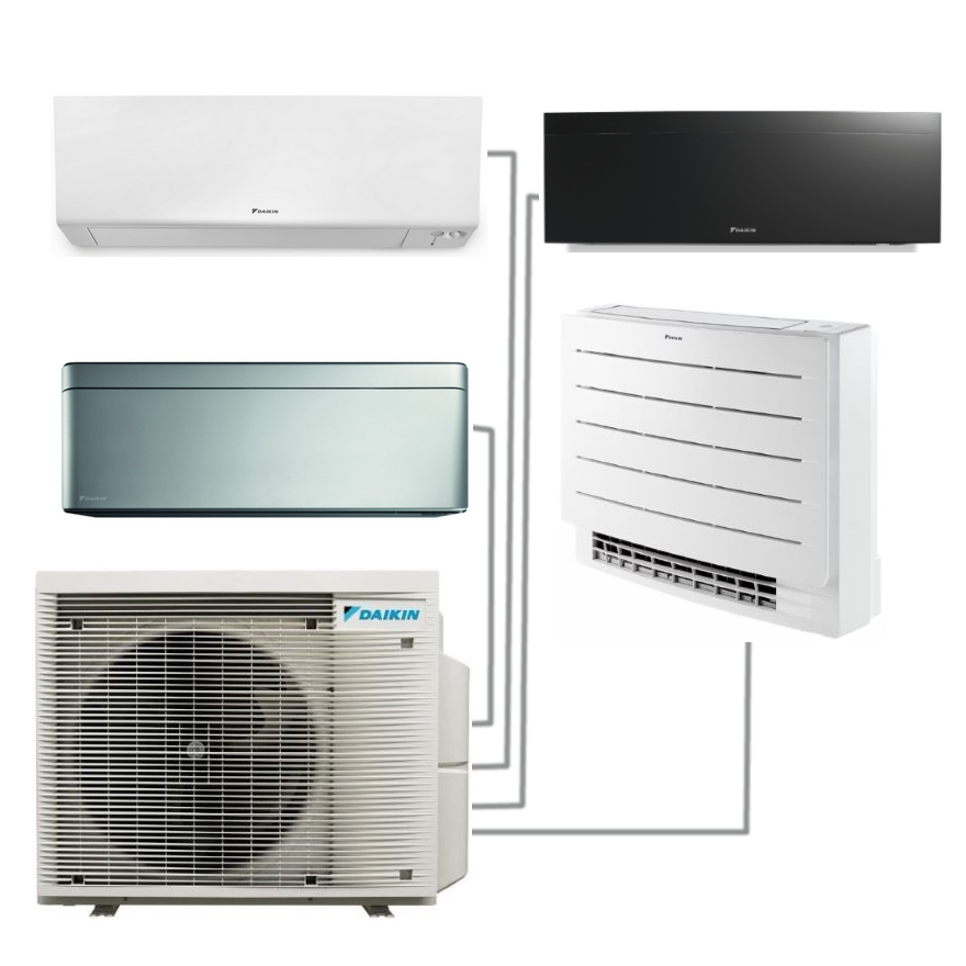 DAIKIN Klimaanlage 4MXM68A9 + 4x individueller Innengerätemix | 4x 2,5 kW