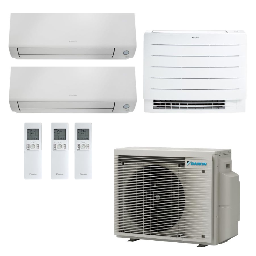 Daikin Perfera Wand- und Truhengeräte | 1x3,5 kW + 2x2,0| Multisplit | klimaworld.com