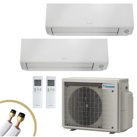 DAikin Multiplit set 2x Wandgeräte FTXM25A + 2MXM50A9 mit Kupferrohrleitung | klimaworld.com