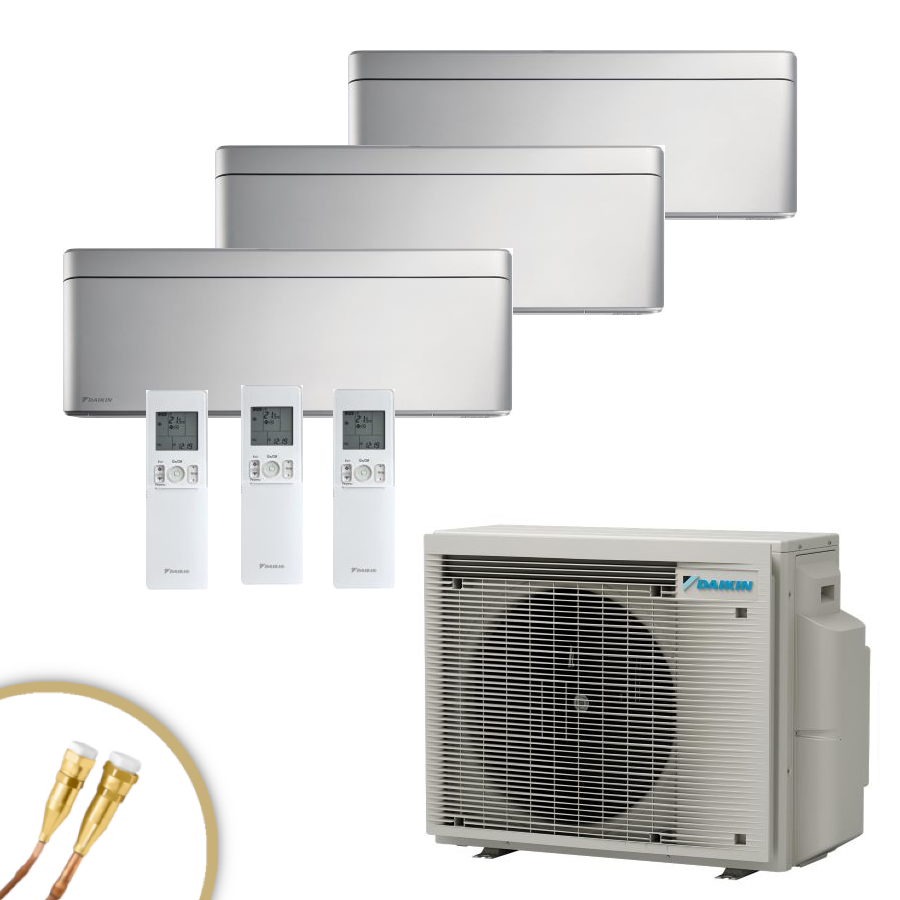DAIKIN Stylish 2x FTXA25CS + FTXA50CS + 4MXM80A9 mit Quick Connect