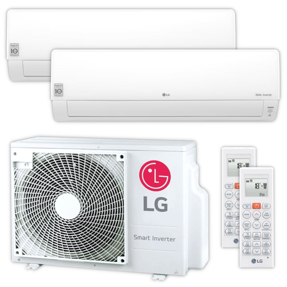 LG Multisplit Klimaanlage Komplett-Set DELUXE | 2,5 kW + 3,5 kW