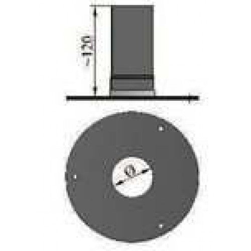 Decken Rosette für Pelletrauchrohre Durchmesser 100mm
