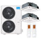 MIDEA | Deckenkassetten-Set TWIN | 7,0 kW + 7,0 kW
