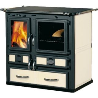 Holzheizherd Sideros Küchenherd Desiree 860 7kW Keramik Bianca weiss