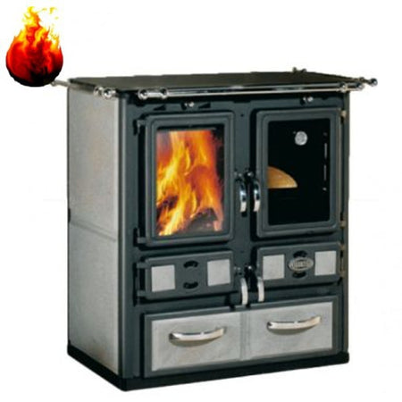 Holzheizherd Sideros Küchenherd Desiree 760 6kW Keramik Speckstein