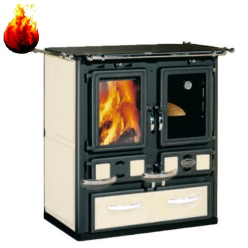 Holzheizherd Sideros Küchenherd Desiree 760 6kW Keramik weiss