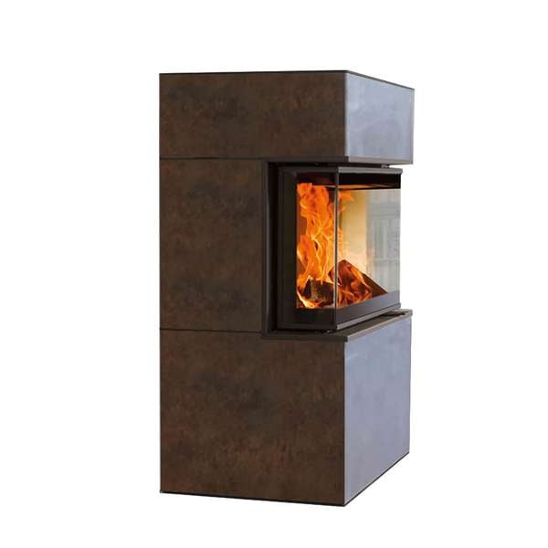 Austroflamm | Dexter S3 Keramik Iron corten | 3-seitig verglast