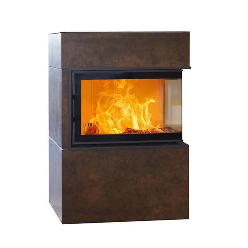 Austroflamm | Dexter 2.0 Keramik Iron corten | Eckscheibe rechts
