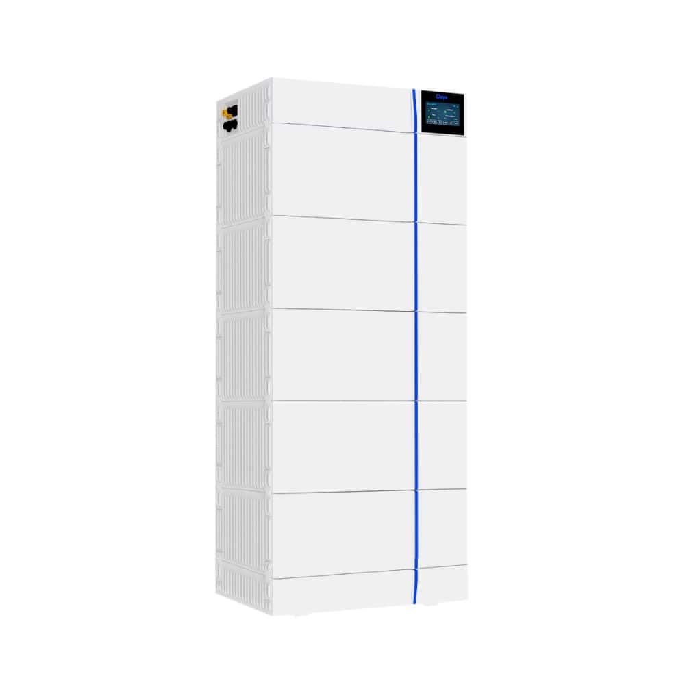 Deye weisse Hochvoltbatteriemodul mit LCD-Display und blauem Streifen | klimaworld.com