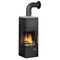 Justus | Kaminofen | Diego W+ | 6 kW | Stahl Schwarz, Speckstein