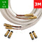 Quick-Connect 3m Isoliertes Kupferrohr evakuiert + Kupplungen 1/4x1/2 Zoll