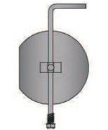 Drosselklappe mit Edelstahlgriff Durchmesser 160mm