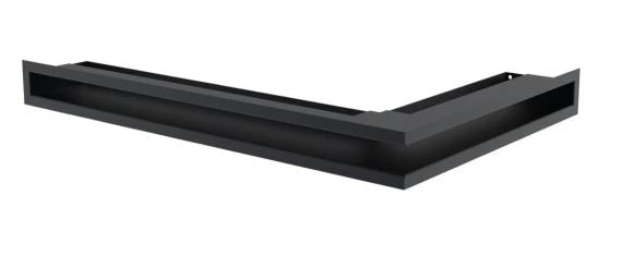 Kratki Eckluftleiste links | 600x400mm Winkel x 60mm | schwarz