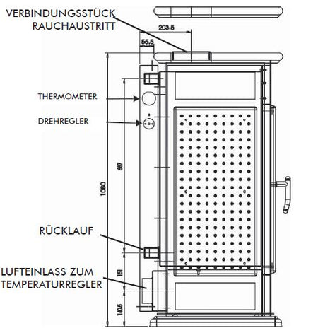 Wasserkaminofen Warm CS 15kW Edilkamin Warmhaltefach