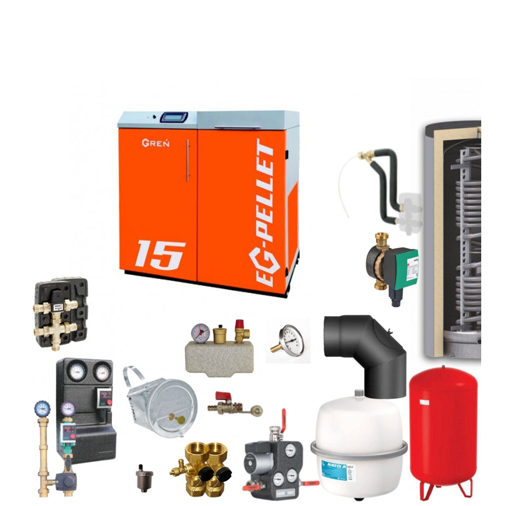Pelletkessel EKOGREN EG-Pellet 15 kW ✔ Komplettset 5 