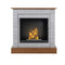 Aflamo Bio-Kamin | Vigo Stone mit Einsatz Bio 60 | beton/eiche