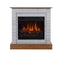 Aflamo LED Standkamin | Vigo Stone 3D Beton/Eiche | Wandaufstellung
